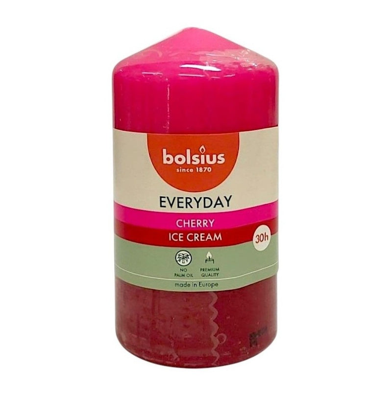 Αρωματικό Κερί Κορμός Bolsius Everyday Two-Tone 110/55mm - Παγωτό Κεράσι