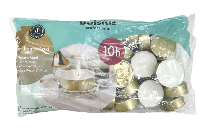 Ρεσώ 50άδα Χρυσό Bolsius Professional 10 Ωρών - Λευκό (Κιβώτιο 5τμχ)