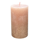 Κερί Κορμός Ρουστίκ Bolsius 130/68mm Silhouette - Creamy Caramel & Copper