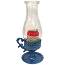 Καντήλι Μεταλλικό Vintage Με Φυτικό Κερί - Μπλέ