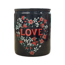 Αρωματικό Κερί Σε Ποτήρι 82/68mm Bolsius - Black With Flower Heart Κιβώτιο 6Τμχ