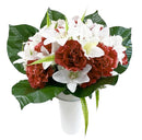 Βάζα για Μνήμα Κρίνοι με Γαρύφαλλα 36 Κλαδιά (ΤΗΙΜ40049-36) - Κόκκινο