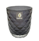 Κηροπήγιο Γυάλινο Bolsius για Ρεσώ 76/70mm - "Diamond Black"