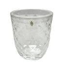 Κηροπήγιο Γυάλινο Bolsius για Ρεσώ 76/70mm - "Diamond White"