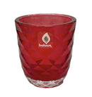 Κηροπήγιο Γυάλινο Bolsius για Ρεσώ 76/70mm - "Diamond Red"