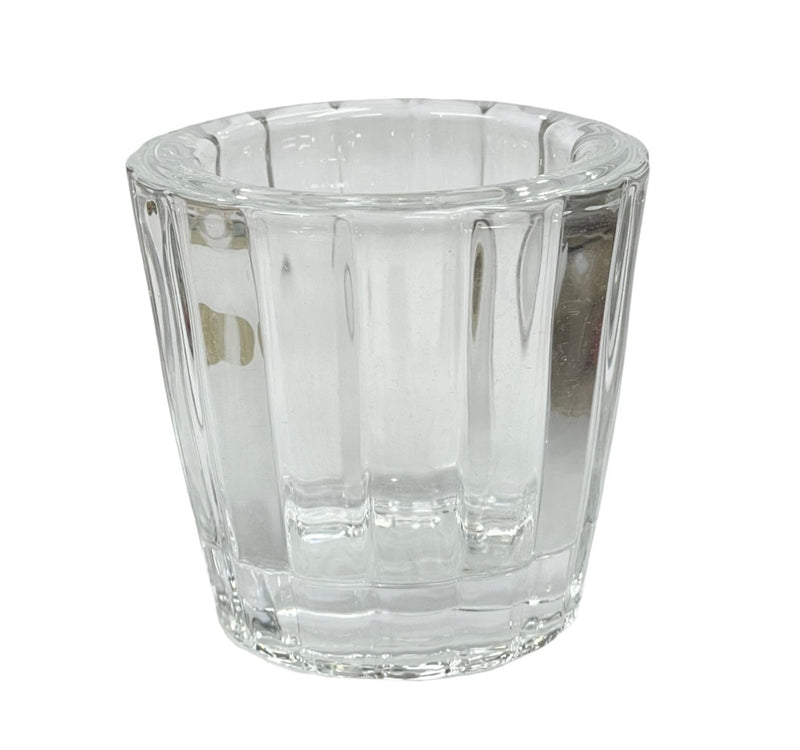Κηροπήγιο Γυάλινο για Ρεσώ 57/66mm Bolsius - "Ribbed Votive"