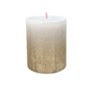 Κερί Κορμός Ρουστίκ Bolsius 80/68mm Silhouette - Sandy Grey & Gold
