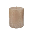 Κερί Κορμός Ρουστίκ Bolsius 80/68mm Silhouette - Shimmer Pink