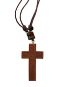 Σταυρός Αυξομειώσεις Λαιμού Ξύλινος - Καφέ (THIM422)