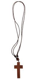 Σταυρός Αυξομειώσεις Λαιμού Ξύλινος - Καφέ (THIM422)