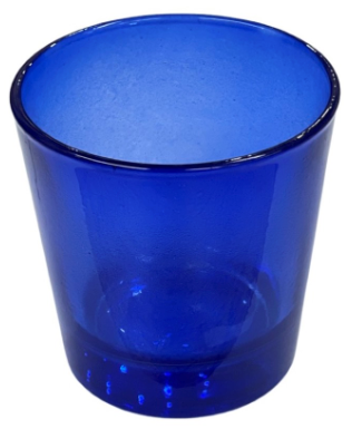 Καντηλόκουπα γυάλινη Μικρή - Μπλε (THIM1152-BLUE) 6Τμχ