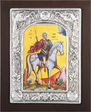 Εικόνα Μεταλλική με Επικάλυψη από Ασήμι - Άγιος Μηνάς