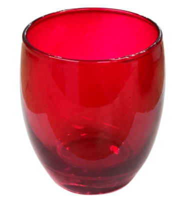 Καντηλόκουπα γυάλινη Μεγάλη - Κόκκινο (THIM1158-RED) Box of 6 Pieces