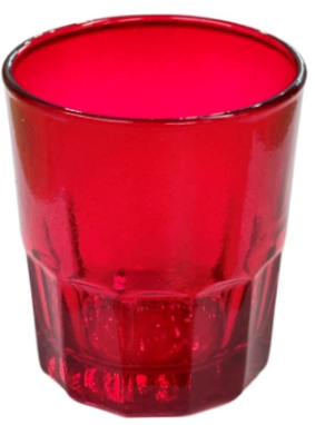 Καντηλόκουπα Γυάλινη Μικρή - Κόκκινο (THIM1153-RED) Κιβώτιο 6Τμχ