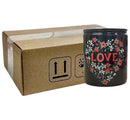 Αρωματικό Κερί Σε Ποτήρι 82/68mm Bolsius - Black With Flower Heart Κιβώτιο 6Τμχ
