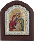 Ξύλινη Εικόνα με Χειροποίητο Χρυσό Καμβά Αγιογραφίας - Η Αγία Οικογένεια