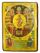 Ξύλινη Εικόνα Άγιοι Πάντες με Διάσταση 15x21cm