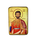 Ξύλινη Εικόνα Άγιος Ευγένιος ο Τραπεζούντιος με Διάσταση 7x10cm