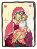 Ξύλινη Εικόνα Παναγία Γιάτρισσα με Διάσταση 15x21cm