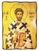 Ξύλινη Εικόνα Άγιος Ελευθέριος με Διάσταση 15x21cm