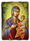 Ξύλινη Εικόνα Παναγία Γοργοεπήκκος με Διάσταση 15x21cm