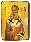 Ξύλινη Εικόνα Άγιος Αθανάσιος με Διάσταση 15x21cm