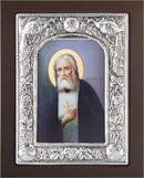 Εικόνα Μεταλλική με Επικάλυψη από Ασήμι - Όσιος Σεραφείμ του Σαρώφ