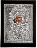 Εικόνα Μεταλλική με Επικάλυψη από Ασήμι - Παναγία Γλυκοφιλούσα