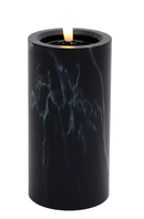 Ηλεκτρικό Κερί Κορμός Ø 75mm CORTINA Σταθερή Φλόγα 150mm - Μαύρος Γρανίτης