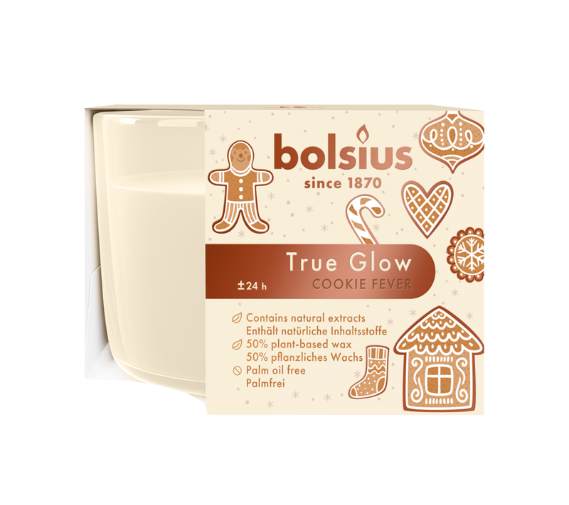 Αρωματικό Κερί σε Ποτήρι 63/90mm Bolsius True Glow XMAS - Coocie Forever