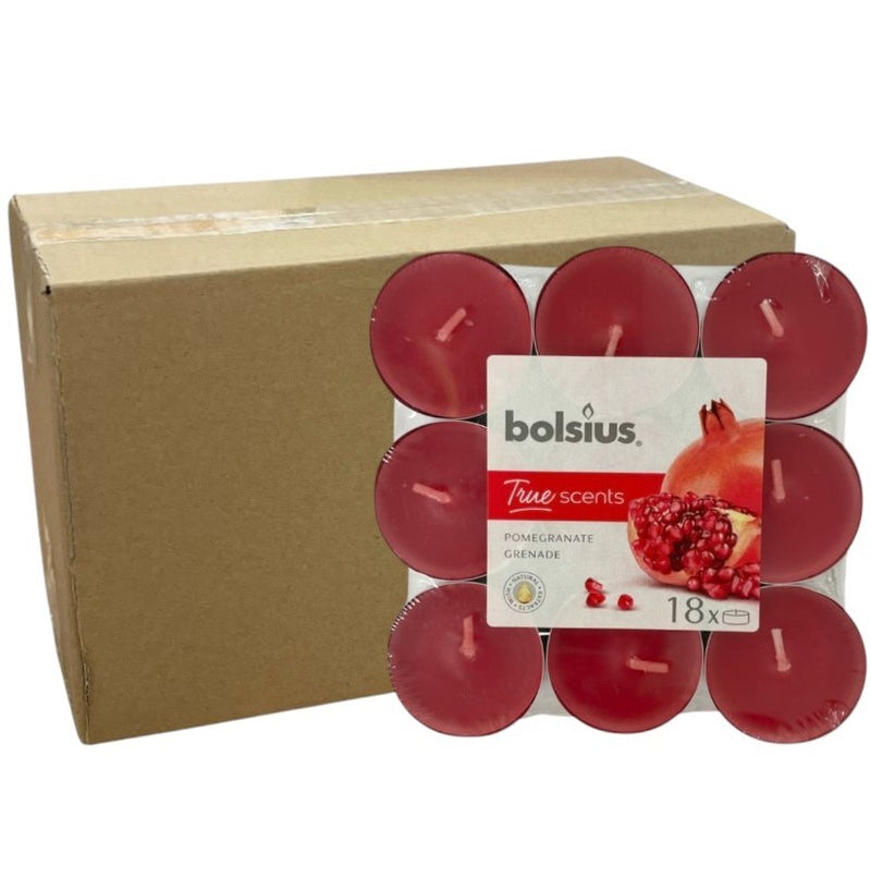 Αρωματικό Ρεσώ 4ωρών Bolsius True Scents 18άδα - Ρόδι Κιβώτιο 8τμχ