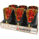 Ηλεκτρικό Κερί SUBITO C707 Μαύρο με Χρυσή Πλάτη Συσκευασία 6τμχ