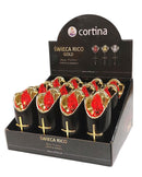 Ηλεκτρικό Κερί Cortina Rico Μαύρο με Κόκκινη Φλόγα Συσκευασία 12τμχ