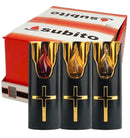 Ηλεκτρικό Κερί SUBITO C708 Μαύρο με Χρυσή Πλάτη Συσκευασία 12τμχ