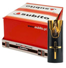 Ηλεκτρικό Κερί SUBITO C708 Μαύρο με Χρυσή Πλάτη Συσκευασία 12τμχ