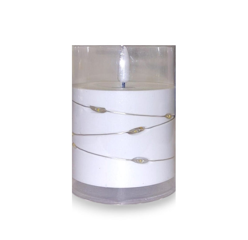 Ηλεκτρικό Κερί SUBITO GC710 με Αλυσίδα LED 100/78mm - Λευκό (THIM365)