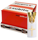 Ηλεκτρικό Κερί SUBITO C708 Λευκό με Χρυσή Πλάτη - Συσκευασία 12τμχ