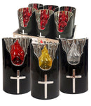 Ηλεκτρικό Κερί Subito C707 Μαύρο με Ασημί Πλάτη Συσκευασία 6τμχ