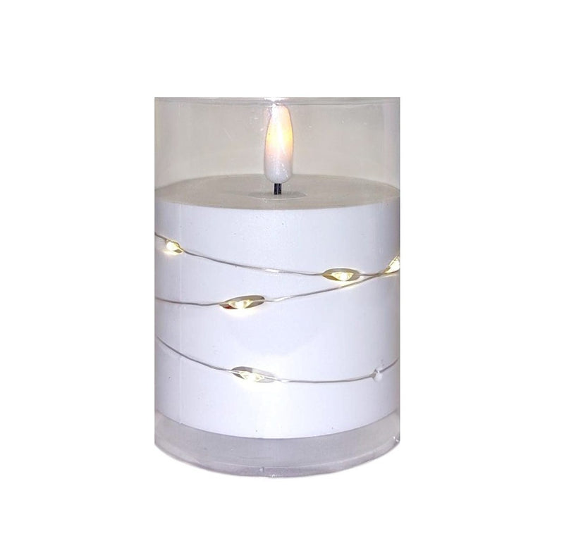 Ηλεκτρικό Κερί SUBITO GC710 με Αλυσίδα LED 100/78mm - Λευκό (THIM365)