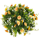 Στεφάνι Παχύφυτο με Λουλούδια 28cm (ΤΗΙΜ21165) - Κίτρινο