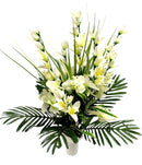 Βάζα για Μνήμα Ορχιδέα 24 Κλαδιά (ΤΗΙΜ12039-24) - Λευκό