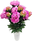 Βάζα για Μνήμα Παιώνια 12 Κλαδιά (THIM12225-12) - Μωβ