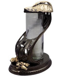 Γυάλινο Καντήλι Cortina Λουλούδι με Σταυρό - Μπρονζέ