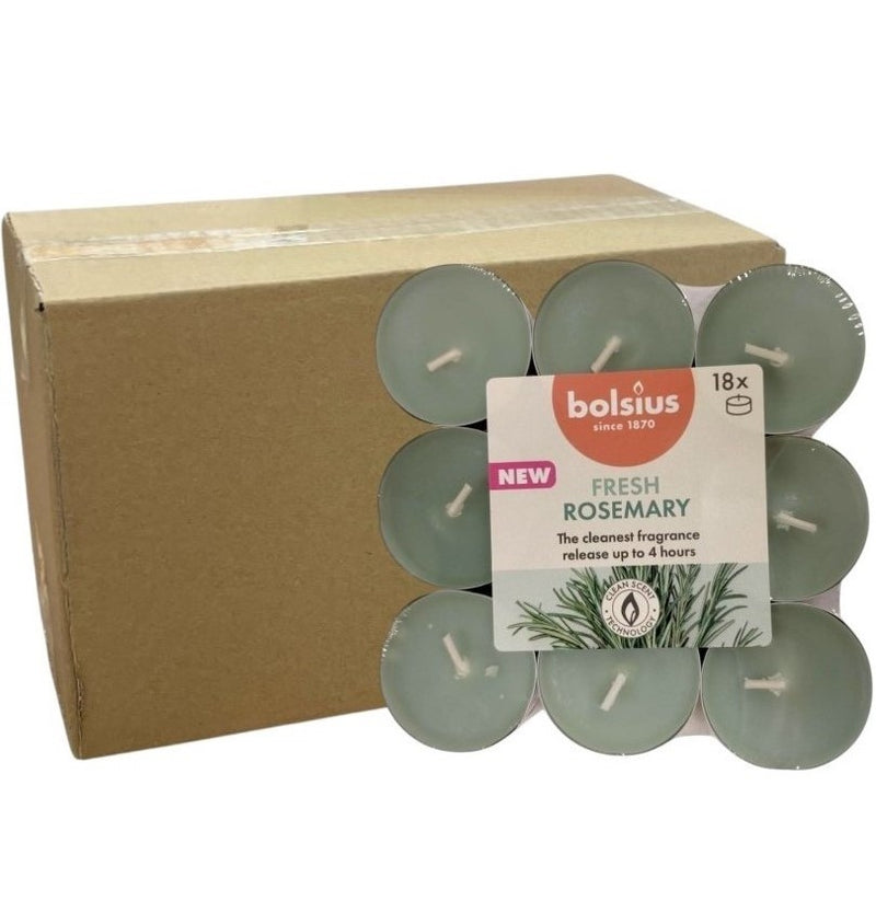 Αρωματικό Ρεσώ 4ωρών Bolsius True Scents 18άδα - Δεντρολίβανο Κιβώτιο 8τμχ