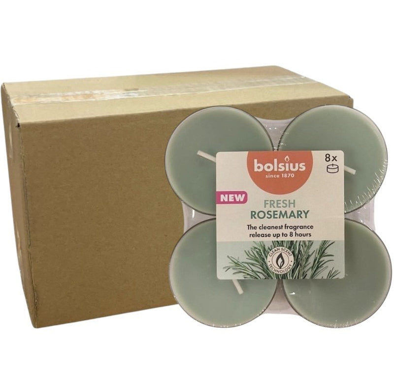 Αρωματικό Ρεσώ 8ωρών Clear Cup Bolsius True Scents 8άδα - Δεντρολίβανο Κιβώτιο 6τμχ