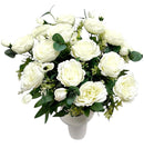 Βάζα για Μνήμα Τριαντάφυλλα 14 Κλαδιά (THIM36066-14) - Λευκό