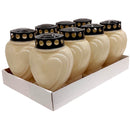 Μεγάλη Ηλεκτρική Πλαστική "Καρδιά" με Διακόπτη (Α' Ποιότητας) - Ιβουάρ Κιβώτιο 8Τμχ