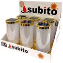 Ηλιακό Κερί WP63 Φανάρι LED SUBITO SL1 με Κρυστάλλινο Εφέ Ασημί Χρυσό Συσκευασία 6τμχ