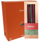 Κεριά Κωνικά Κηροπηγίου με Φυσικό Vegan Κερί 245/24mm Bolsius 4άδα - Μπορντό Μεταλιζέ Κιβώτιο 8Τμχ