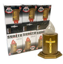 Ηλεκτρικό Κερί SUBITO Alteco Z Χρυσό με Λευκή Φλόγα Συσκευασία 6τμχ